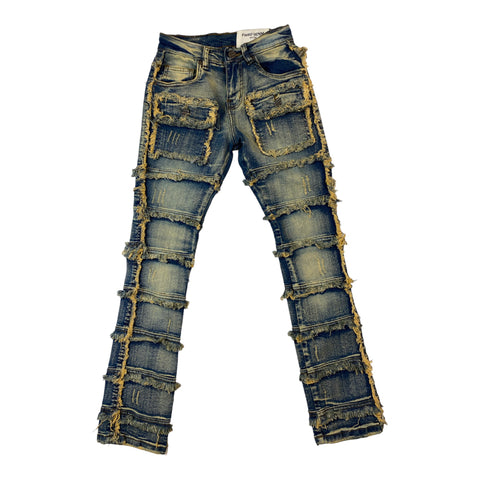 Kids FWRD DENIM CO. Patchwork True Stacked Denim Jeans