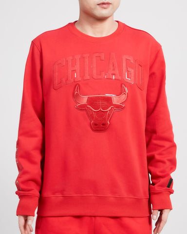 Men PRO STANDARD Chicago Bulls Classic Triple Red Crewneck Sweater
