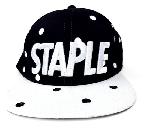STAPLE DOTS ALLOVER EMBROIDEREDED STAPLE SNAPBACK