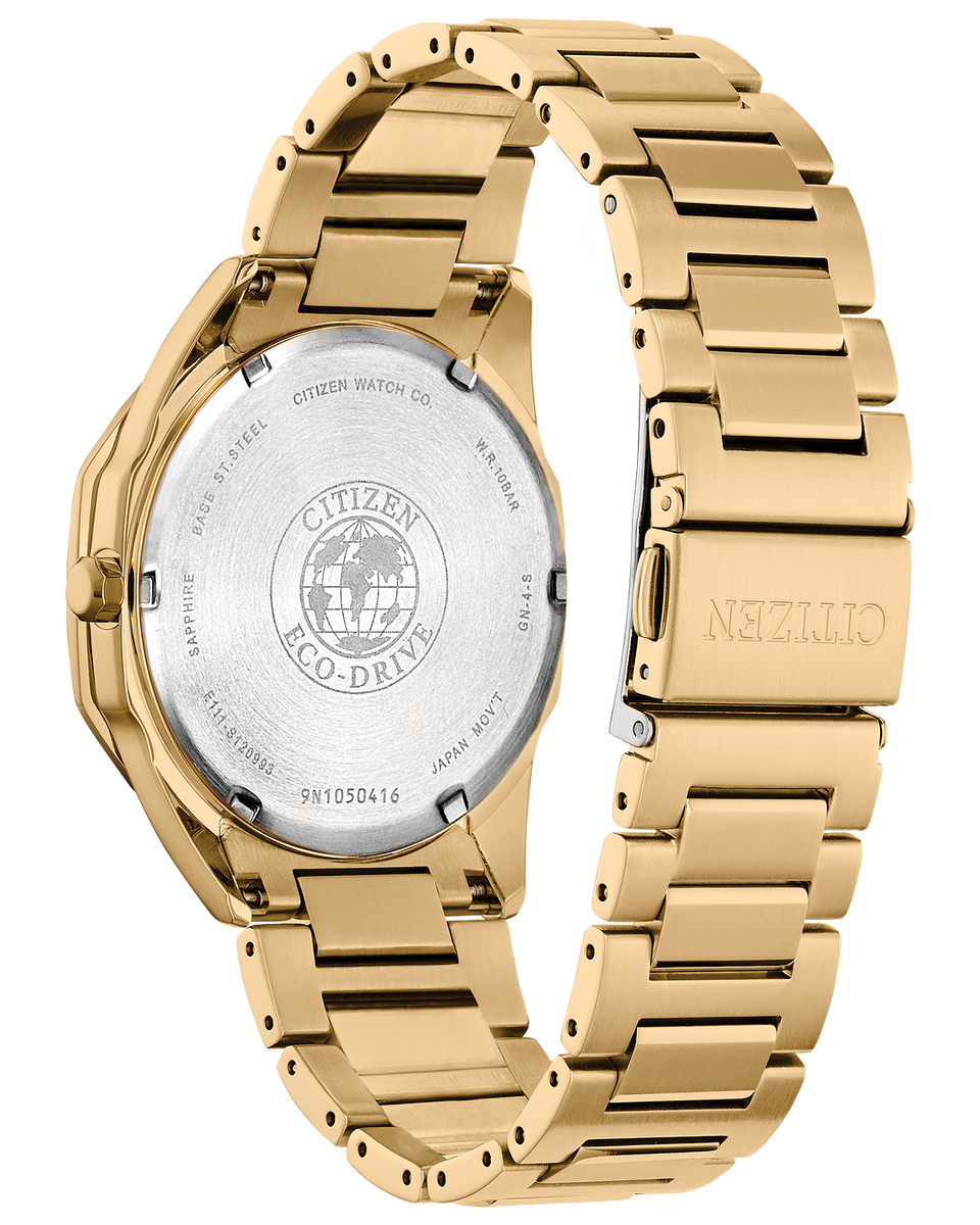 Men CITIZEN Eco-Drive Corso Gold-Tone Stainless Steel Bracelet