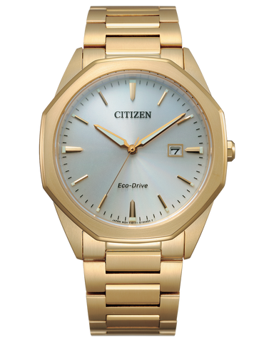 Men CITIZEN Eco-Drive Corso Gold-Tone Stainless Steel Bracelet Watch 41mm