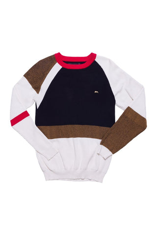 Men A. TIZIANO Ferris Long Sleeve Color Blocked Pullover