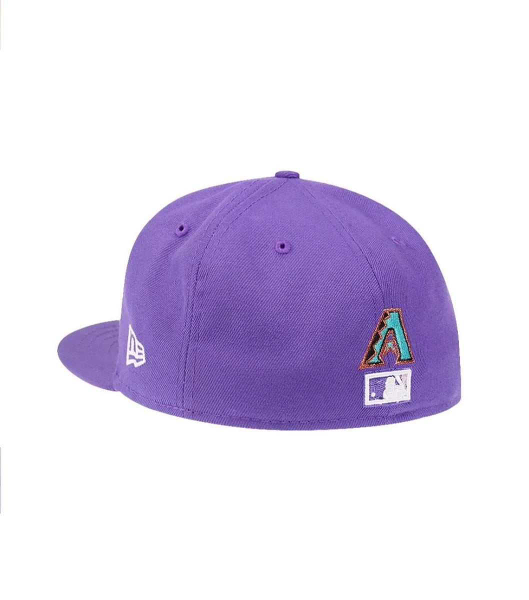 Sea Blue Arizona Diamondbacks Brown Visor Teal Bottom 20th Anniversary Side Patch New Era 59FIFTY Fitted 71/8