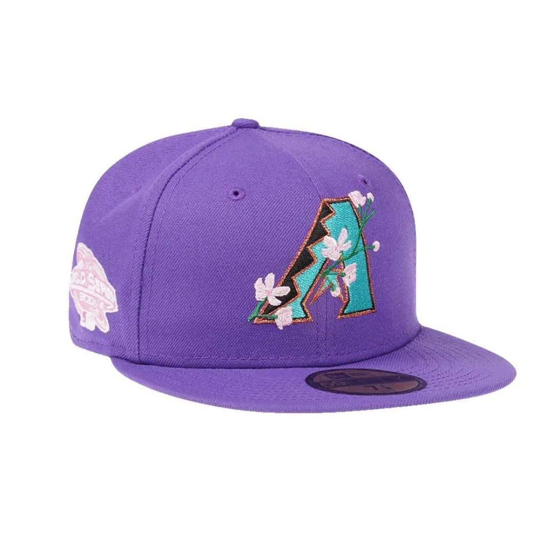 Sky Blue Arizona Diamondbacks Pink Bottom 10th Anniversary Side Patch New Era 59FIFTY Fitted 7 1/8