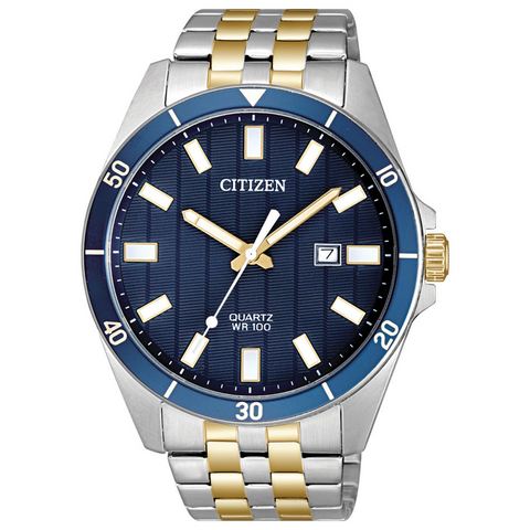 Men CITIZEN Quartz Two-Tone Stainless Steel Bracelet Watch 42mm