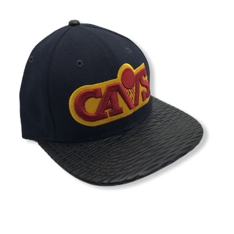 NEW ERA CLEVELAND CAVALIERS 9FIFTY LEATHER RIP SNAPBACK