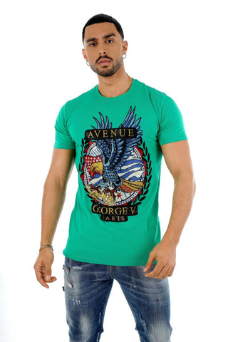 Men AVENUE GEORGE V PARIS US Eagle T-Shirt