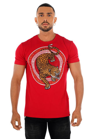 Men AVENUE GEORGE V PARIS Leopard T-Shirt