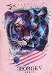 Men AVENUE GEORGE V PARIS Tiger Face T-Shirt