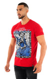 Men AVENUE GEORGE V PARIS Angry Cheetah T-Shirt