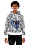 Men AVENUE GEORGE V PARIS Skull Hoodie