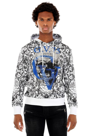 Men AVENUE GEORGE V PARIS Skull Hoodie