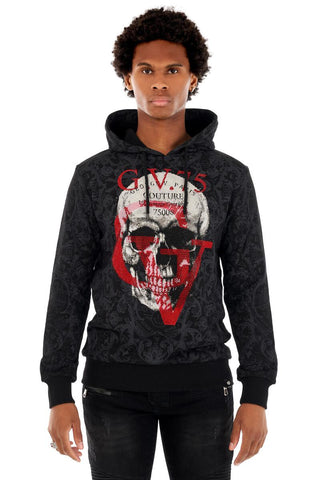 Men AVENUE GEORGE V PARIS Skull Hoodie