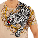 Men AVENUE GEORGE V PARIS Side Leopard T-Shirt