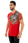 Men AVENUE GEORGE V PARIS Side Leopard T-Shirt