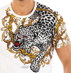 Men AVENUE GEORGE V PARIS Side Leopard T-Shirt