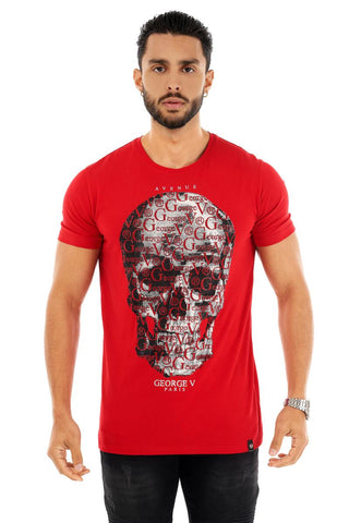 Men AVENUE GEORGE V PARIS Skull T-Shirt