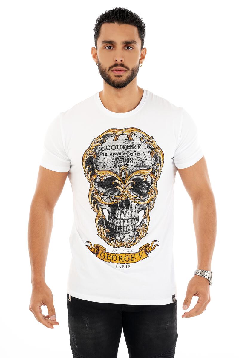 T-shirt Avenue George V Paris - Taille 2XL Homme, Blanc, Motifs Panda/Teddy Bear, Stretch, Toutes Saisons - Neuf étiqueté