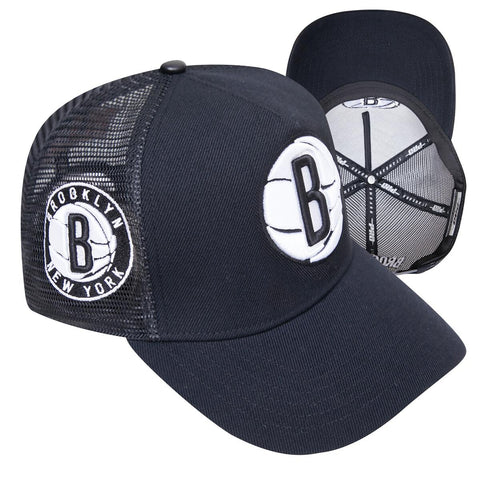 Men PRO STANDARD Brooklyn Nets Classic Pinch Trucker Hat