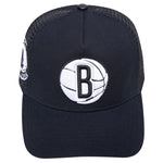 Men PRO STANDARD Brooklyn Nets Classic Pinch Trucker Hat