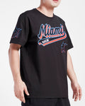 Men PRO STANDARD Miami Marlins Script Tail SJ T-Shirt