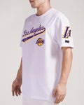 Men PRO STANDARD Los Angeles Lakers Script Tail SJ T-Shirt