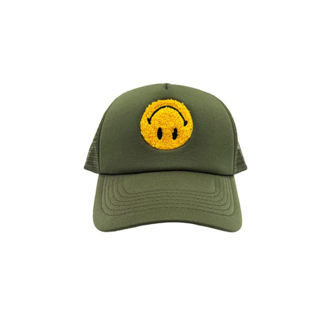 Men MARKET Smiley Upside Down Trucker Hat