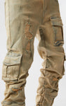 Men KINDRED 9 Pocket Cargo Stack Jeans with rips