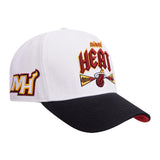 Men PRO STANDARD Miami Heat City Tour Curve Wool Snapback