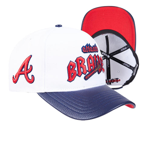 Men PRO STANDARD Atlanta Braves City Tour Curve Wool Snapback