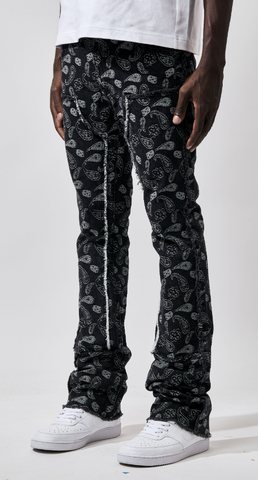 Men KINDRED Jacquard Pattern Stacked Pants