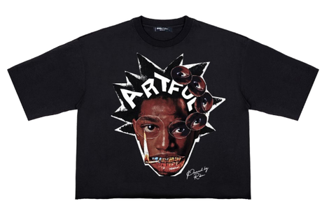Men ROKU STUDIO Artful Dropped Shoulder Cropped T-Shirts