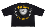 Men ROKU STUDIO One World Drop Shoulder Cropped T-Shirts