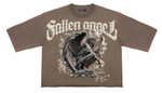Men ROKU STUDIO Lost Angel Shoulder Cropped T-Shirts