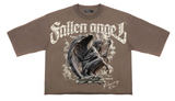 Men ROKU STUDIO Lost Angel Shoulder Cropped T-Shirts