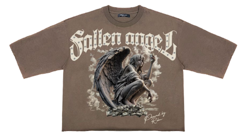 Men ROKU STUDIO Lost Angel Shoulder Cropped T-Shirts