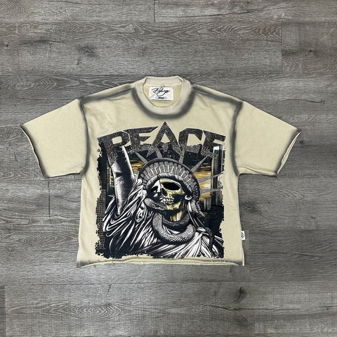 Men BKYS Peace F-Terry Cropped T-Shirt