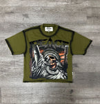 Men BKYS Peace F-Terry Cropped T-Shirt
