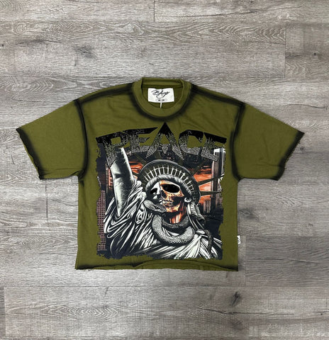 Men BKYS Peace F-Terry Cropped T-Shirt