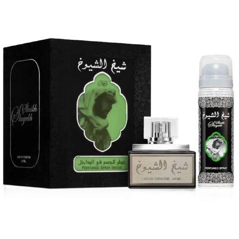 Men Lattafa Sheikh Al Shuyukh Black Gift Set 1.7 FL