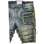 Big Men FWRD DENIM & CO Patchwork Denim Shorts