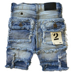 Little Kids FWRD DENIM & CO. Patchwork Denim Short