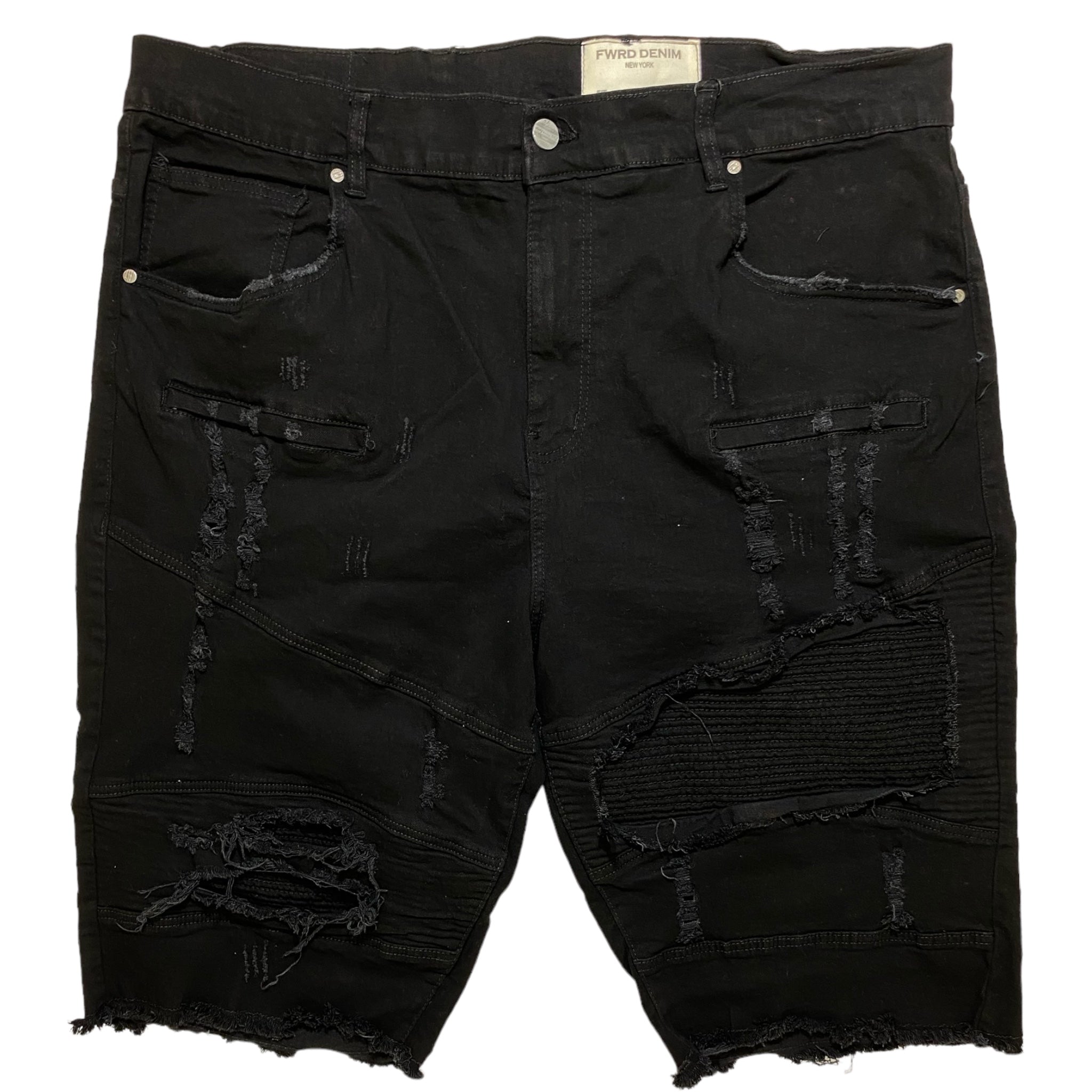 【HI FI FNK】Split Bermuda Denim Big Men's FWRD Denim & Co. Split Superstar Graffiti Short | eBay