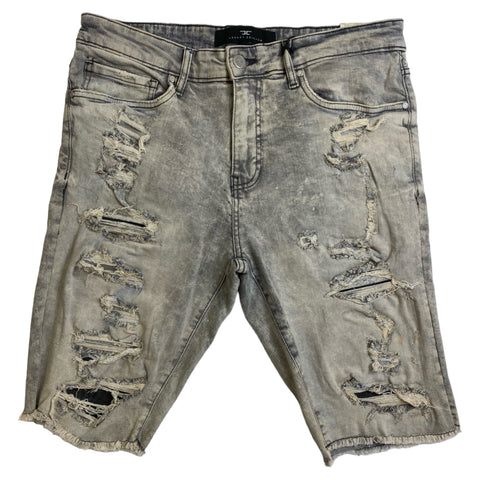 Men JORDAN CRAIG Denim W Shreds Shorts