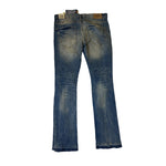 Men JORDAN CRAIG Shreds On Knees Stacked Denim Jean
