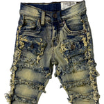 Little Kids FWRD DENIM CO. Patchwork True Stacked Denim Jeans