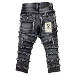 Little Kids FWRD DENIM CO. Patchwork True Stacked Denim Jeans