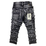 Little Kids FWRD DENIM CO. Patchwork True Stacked Denim Jeans