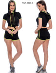 Ladies TRUE ROCK Short & S/S Half Hoodie Set