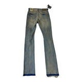 Men JORDAN CRAIG Shreds On Knees Stacked Denim Jean